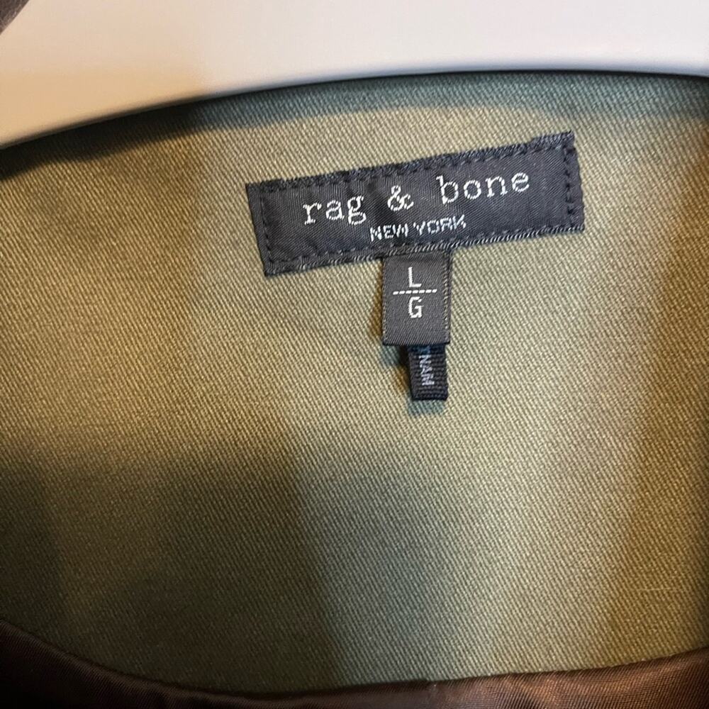 rag & bone Olive Green Jacket with Dark Brown Collar - Picture 8 of 9